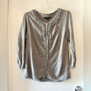By Design Gray Button-Down Cardigan